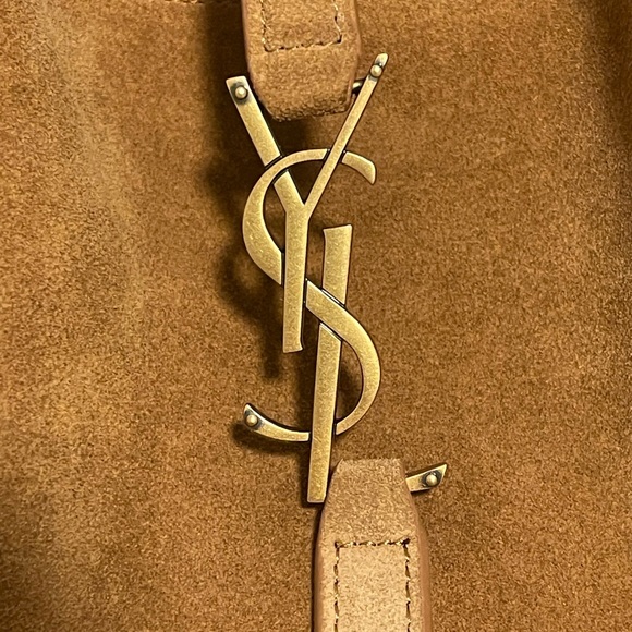 Yves Saint Laurent Suede Le 5 a 7 Supple Shoulder Bag - Picture 9 of 13